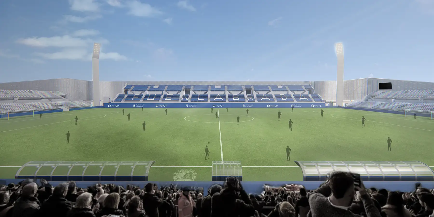 Campo centrado render