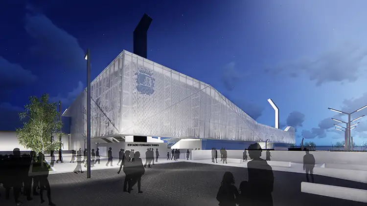 Esquina norte Estadio de Fútbol de Fuenlabrada