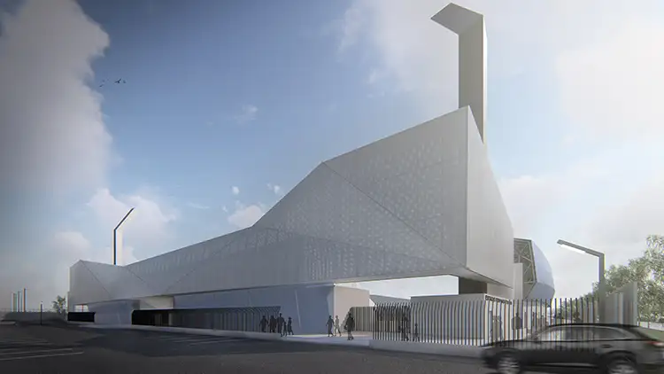 Esquina oeste Estadio de Fútbol de Fuenlabrada