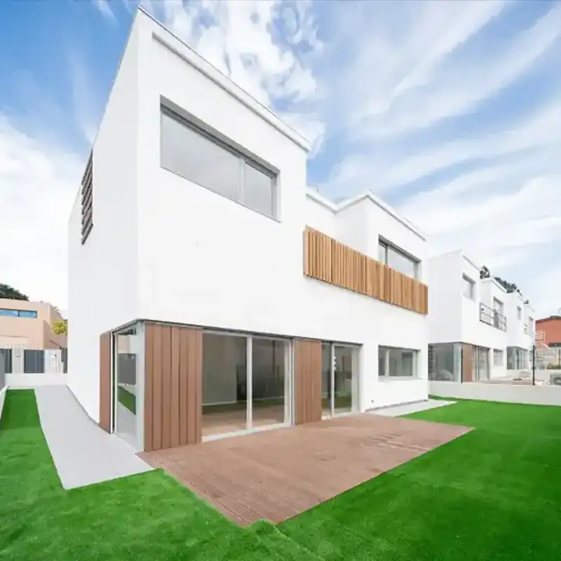 vivienda unifamiliar oleiros vista ángulo izquierdo